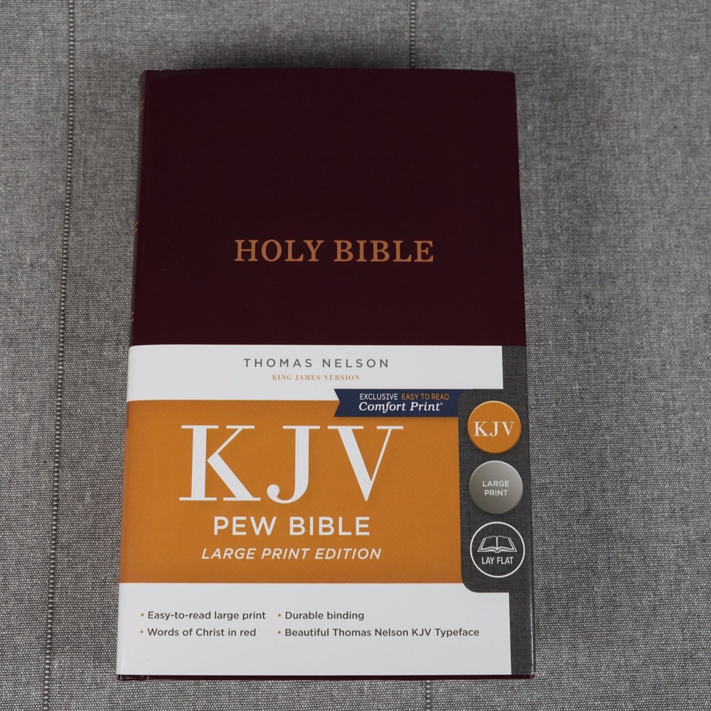 King James Version KJV Pew Bible Large Print Hardcover Red Letter Edition
